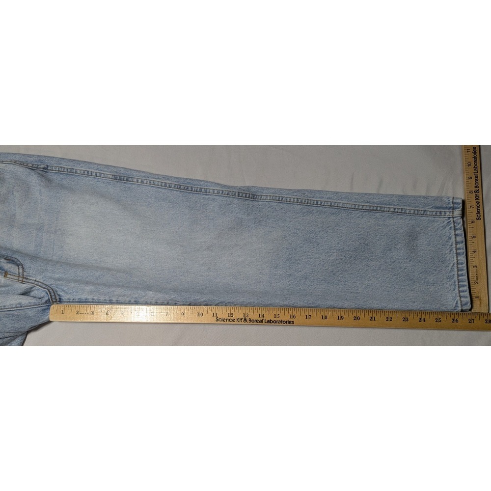 REVICE Women 29 Asymmetric Button Fly Crop Straight Leg Light Wash Denim‎ Jeans - Picture 11 of 16